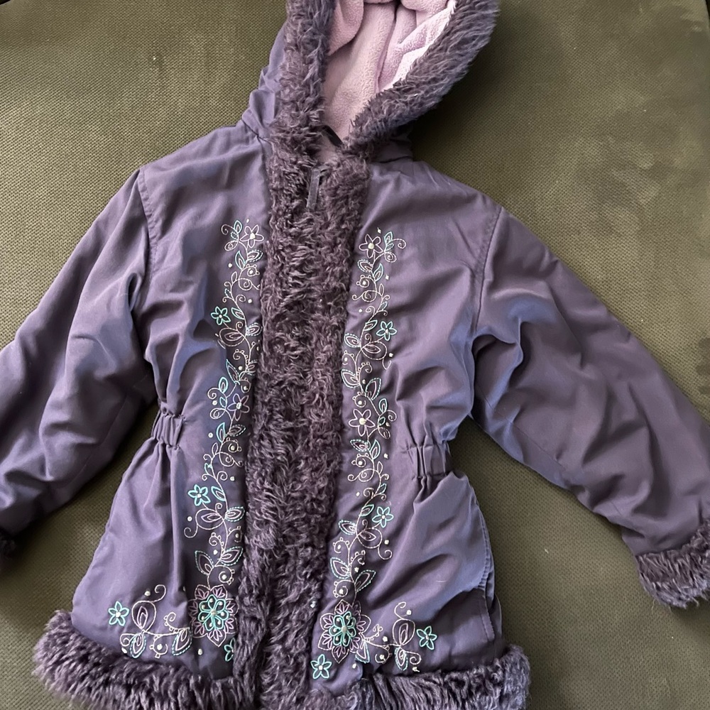 Girls Fleece Lined Coat - 6X